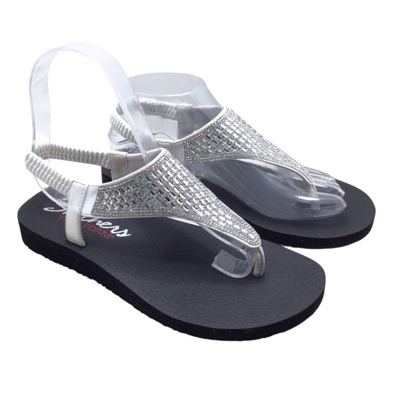 Skechers Cali Meditation Rock Crown Sandals Women’s 7 Rhinestone Yoga Foam - Picture 4 of 11